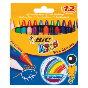 Bic Kids Wax Crayons 12 Pack - myhoodmarket