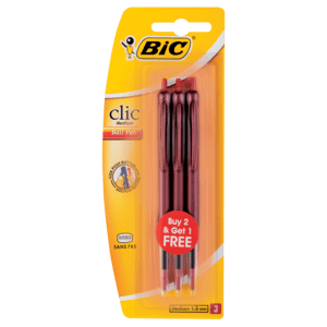 Bic Red Ball Point Pen 3 Pack - myhoodmarket