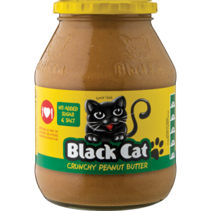 Black Cat No Salt Crunchy Peanut Butter 800g