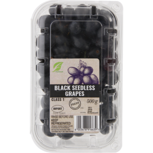 Black Seedless Grapes Pack 500g
