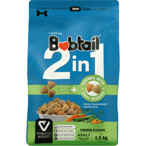 Bobtail 2-In-1 Chicken Flavoured Adult Dog Food 1.5kg - myhoodmarket