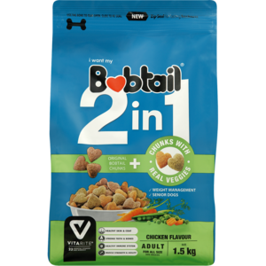 Bobtail 2-In-1 Chicken Flavoured Adult Dog Food 1.5kg