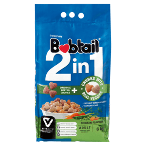 Bobtail 2-In-1 Chicken Flavoured Dog Food With Real Veggie Chunks 6kg - myhoodmarket