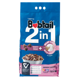 Bobtail 2-In-1 Chicken Flavoured Puppy Food With Milky Bones 5.5kg