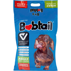 Bobtail Chicken Flavoured Small or Medium Dog Food 8kg