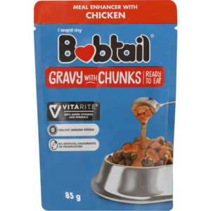 Bobtail Chicken Gravy With Chunks Dog Food 85g