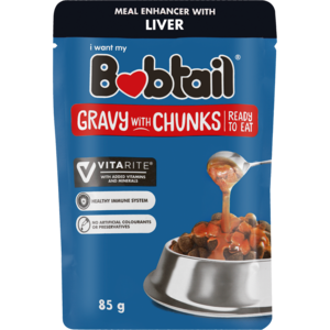 Bobtail Liver Gravy With Chunks Dog Food 85g