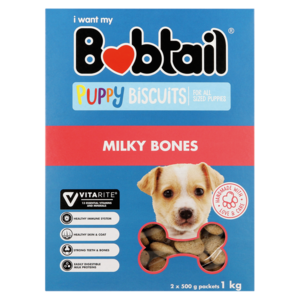 Bobtail Milky Bones Puppy Biscuits 1kg
