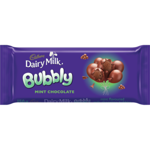 Cadbury Bubbly Mint Chocolate Slab 150g