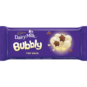 Cadbury Bubbly Top Deck Chocolate Slab 150g