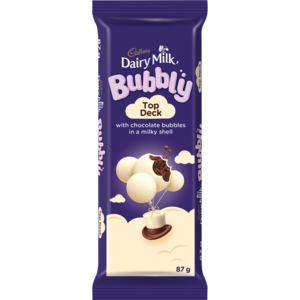 Cadbury Bubbly Top Deck Chocolate Slab 87g