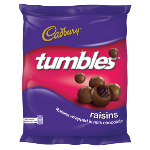 Cadbury Chocolate Tumbles With Raisins 200g