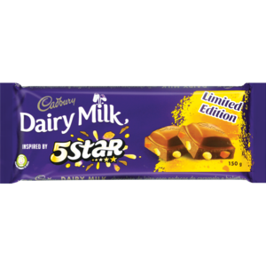 Cadbury Dairy Milk 5 Star Limited Edition Chocolate Slab 150g