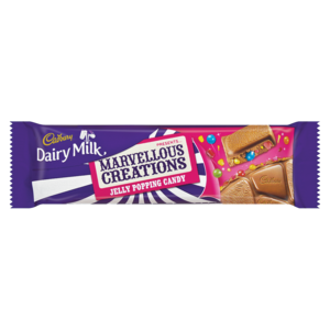 Cadbury Dairy Milk Marvellous Creations Jelly Popping Candy Chocolate Bar 38g