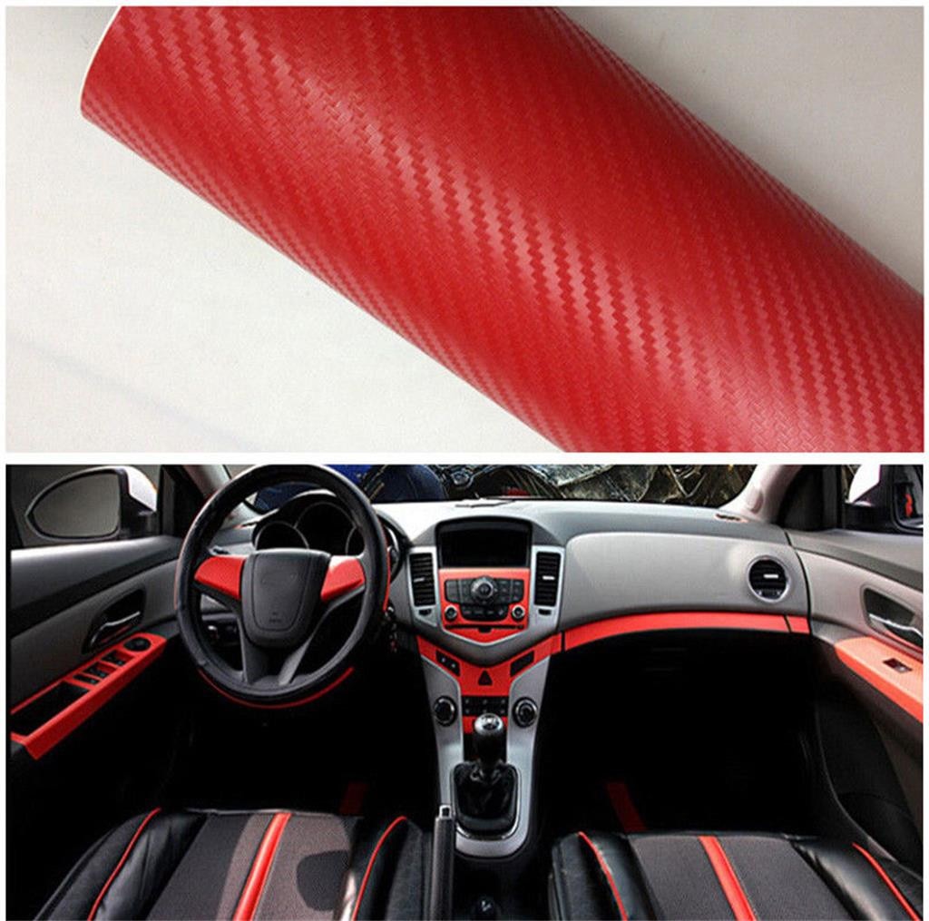 Car styling Red 3D Carbon Fiber Vinyl Film Wrap