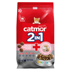 Catmor 2-In-1 Chicken Flavoured Chunks & Calcium Enriched Milky Balls Adult Cat Food 1.5kg