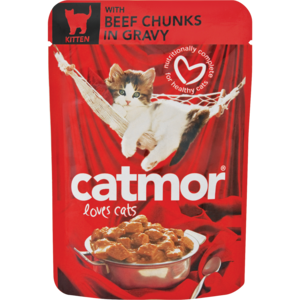 Catmor Beef Chunks In Gravy Kitten Food Pouch 85g