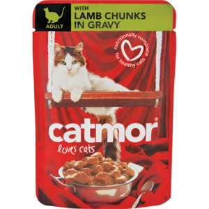 Catmor Lamb Chunks In Gravy Cat Food Pouch 85g