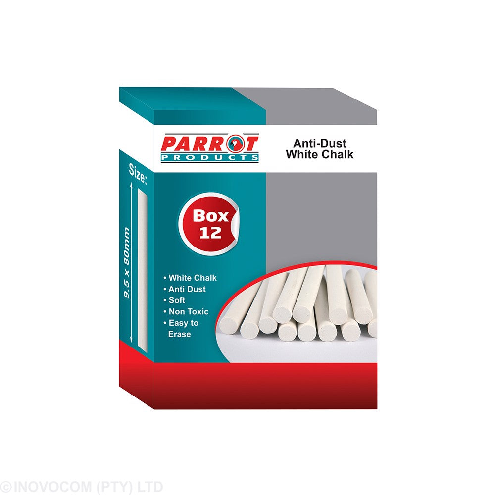 Parrot Chalk Box 12 White