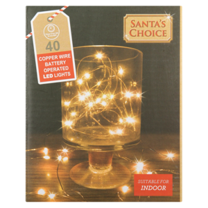 Christmas Wire Lights Battery Operated 40s