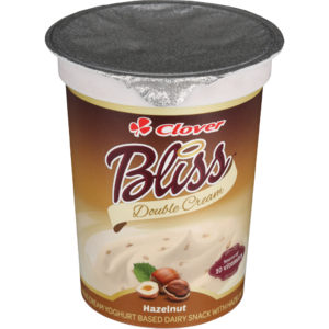 Clover Bliss Double Cream Hazelnut Yoghurt Based Dairy Snack 175g