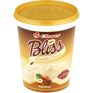Clover Bliss Double Cream Hazelnut Yogurt Based Dairy Snack 500g
