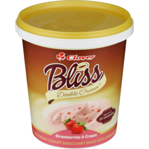 Clover Bliss Double Cream Strawberries & Cream Yoghurt Based Dairy Snack 1kg