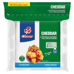 Clover Cheddar Semi-Hard Cheese Portions 10 x 25g