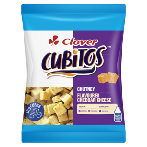 Clover Cubitos Chutney Flavoured Cheddar Cheese Pack 40g
