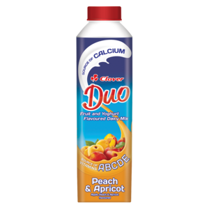 Clover Duo Peach & Apricot Fruit And Yoghurt Flavoured Dairy Drink 1L