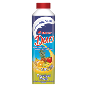 Clover Duo Tropical Fruit And Yoghurt Flavoured Dairy Drink 1L