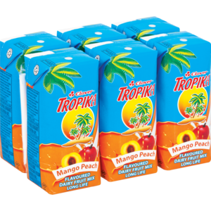 Clover Tropika Long Life Peach & Mango Dairy Blend 6 x 200ml