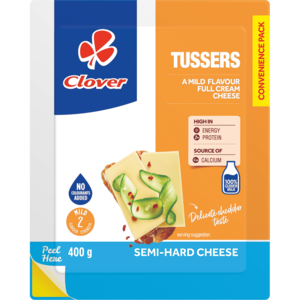Clover Tussers White Cheese Pack 400g