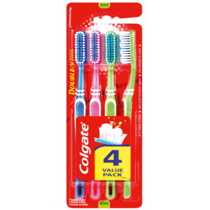 Colgate Double Action Toothbrush 4 Pack - myhoodmarket