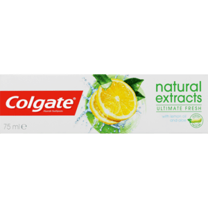 Colgate Natural Extracts With Lemon Oil & Aloe Ultimate Fresh Toothpaste 75ml - myhoodmarket