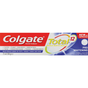 Colgate Total 12 Pro Whitening Toothpaste 75ml - myhoodmarket