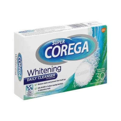 Corega Super Denture Cleanser Whitening 30 Tabs