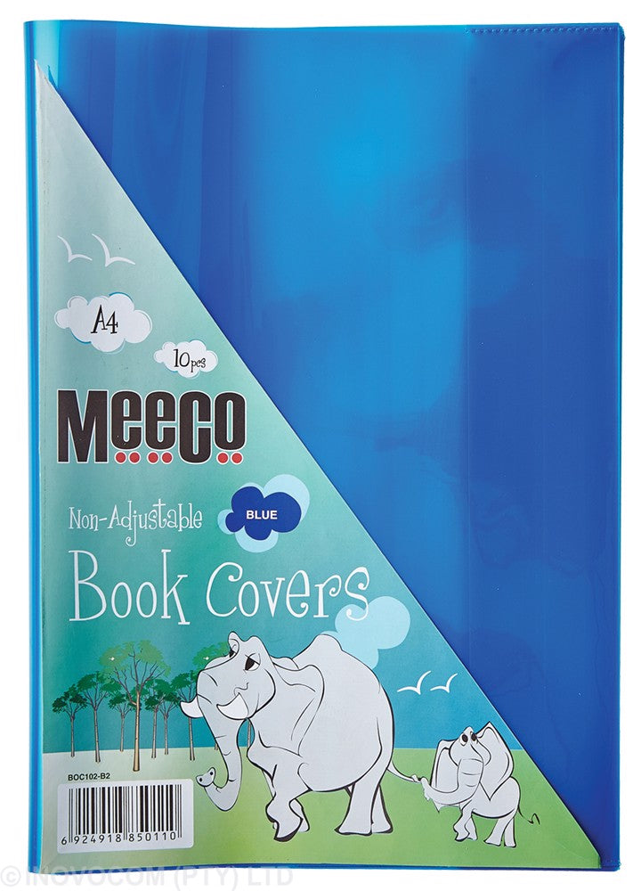 Meeco Book Cover A4 Fitted 10pcs Blue