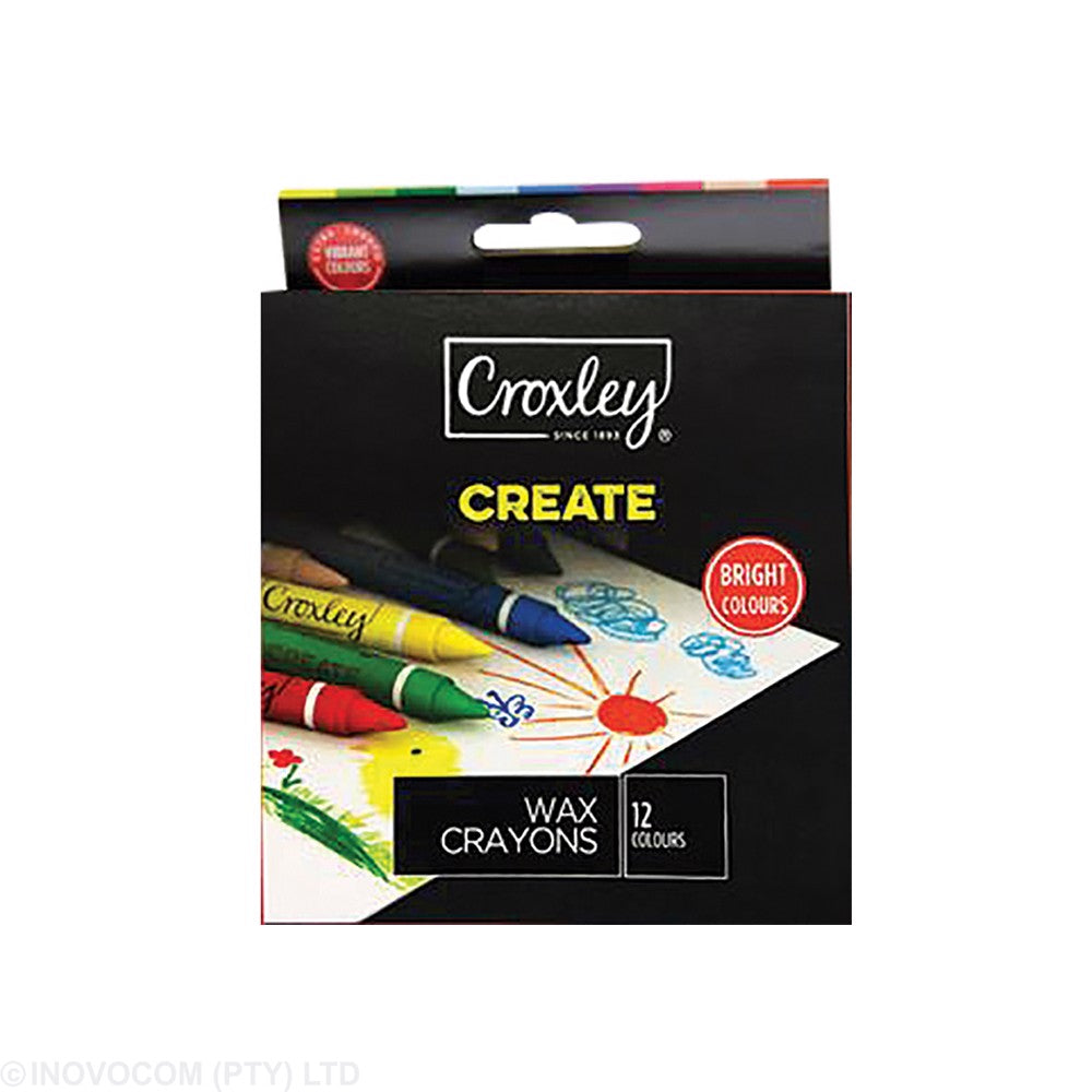 Croxley CREATE 8mm Wax Crayons Box 12