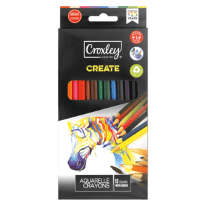Croxley Aquarelle Crayons 12 Pack - myhoodmarket