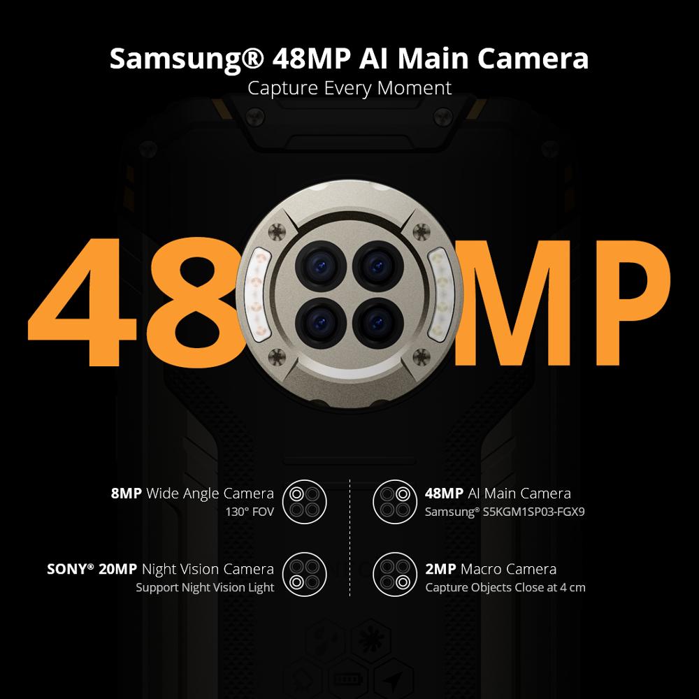 DOOGEE S96 Pro Waterproof Rugged Phone 48MP Round Quad Camera 20MP
