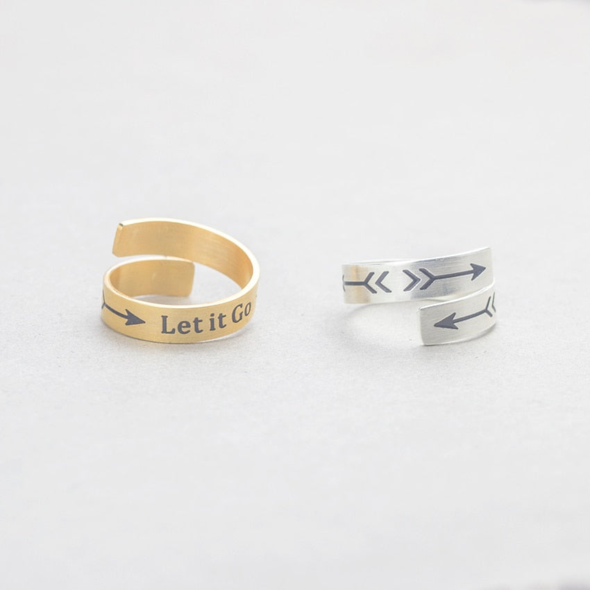 Dainty Adjustable Open Arrow Ring Best Friends