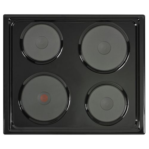 Defy 50cm Slimline Solid Plate Black Hob DHD332