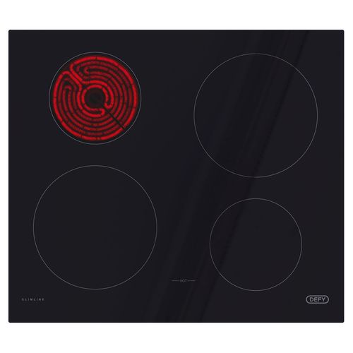 Defy 50cm Slimline Vitroceramic Black Hob DHD409