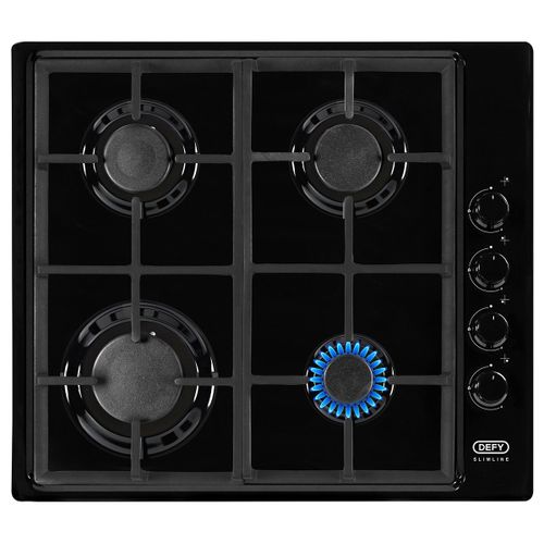 Defy 60cm 4 Burner Black Gas Hob DHG132