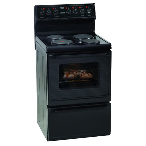 Defy 60cm Black Electric 4 Plate Freestanding Stove DSS497