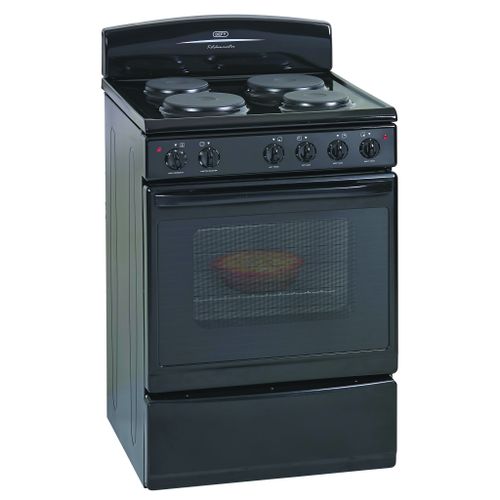 Defy 60cm Black Electric 4 Plate Freestanding Stove DSS512