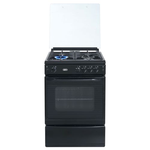 Defy 60cm Black Gas 4 Burner Freestanding Stove DGS170