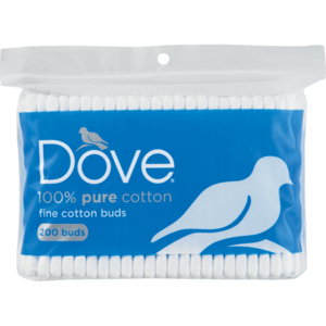 Dove 100% Pure Cotton Buds Zipper Bag 200 Pack
