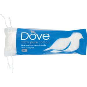Dove 100% Pure Cotton Wool Pads 80 Pack